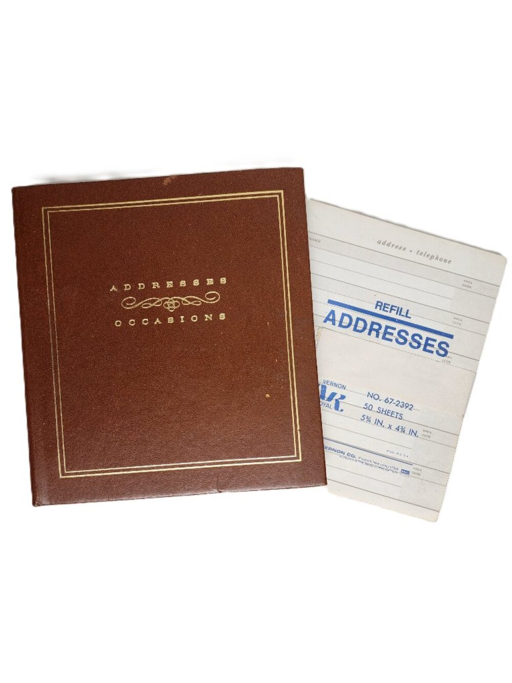 NEW Vernon McMillion Address Occasions Book w/Full Unused Refil lRARE Antique